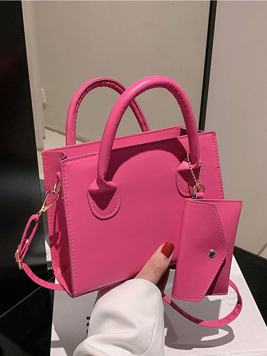 Minimalist Square Bag With Coin Purse