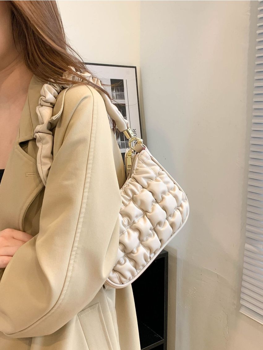 Minimalist Ruched Bag With Coin Purse