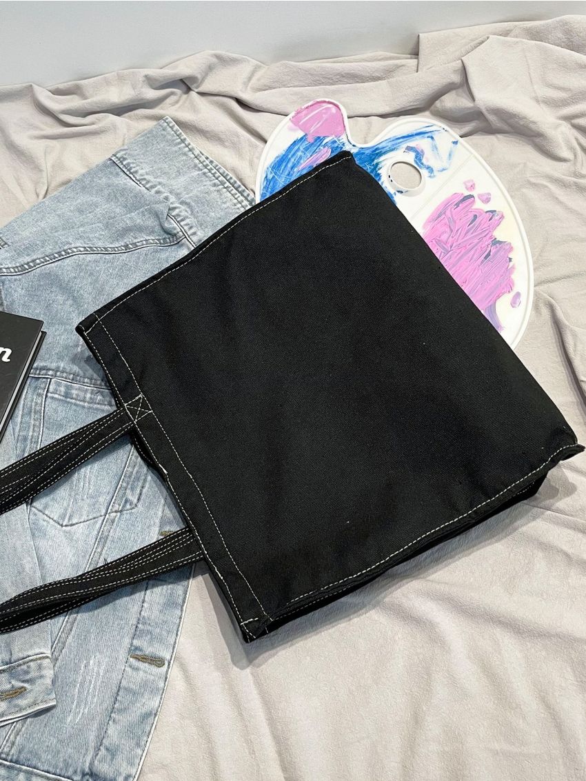 Slogan Graphic Shopper Bag