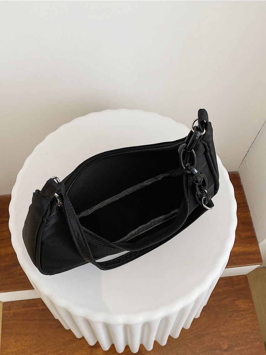 Medium Hobo Bag Minimalist Solid Color For Daily Outing