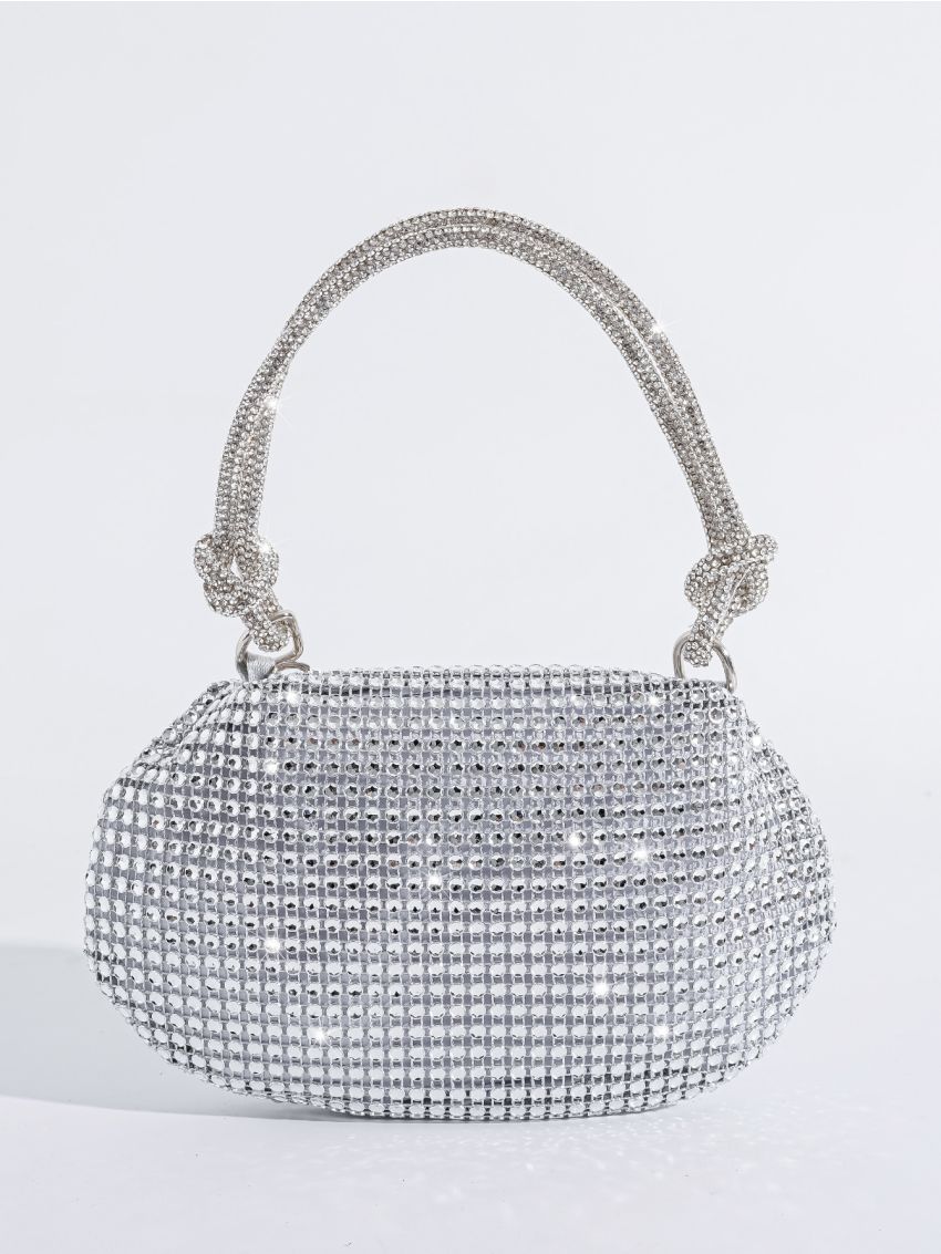 Mini Rhinestone Decor Chain Evening Bag