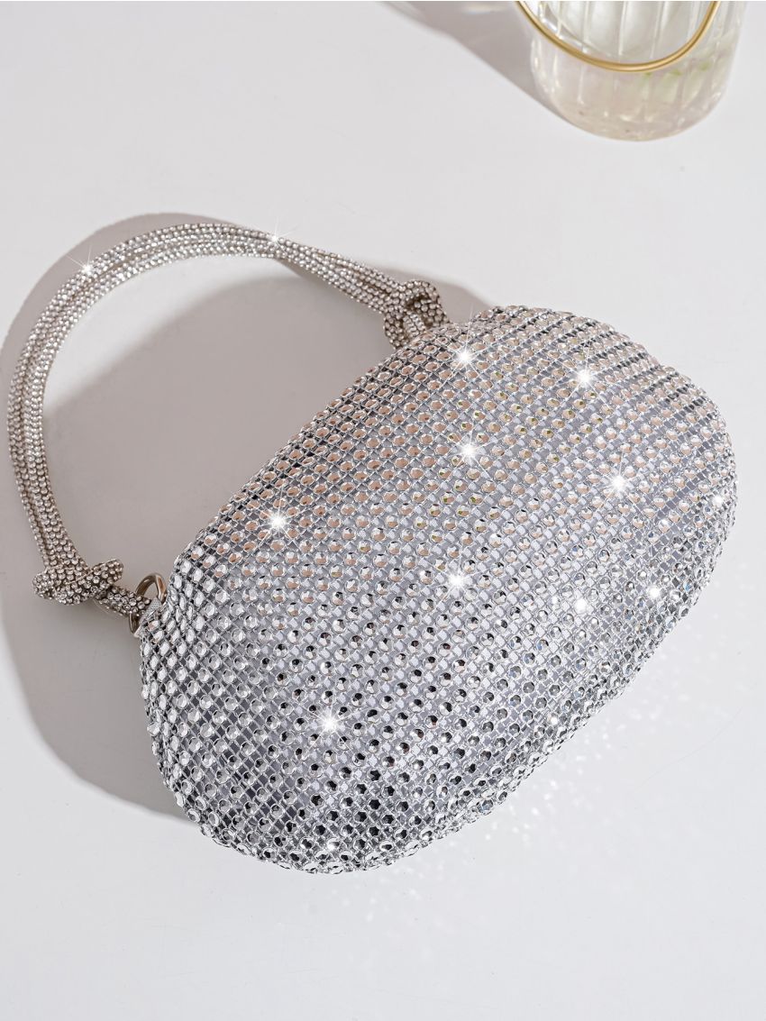 Mini Rhinestone Decor Chain Evening Bag