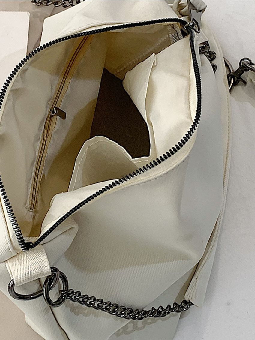 Chain Decor Hobo Bag