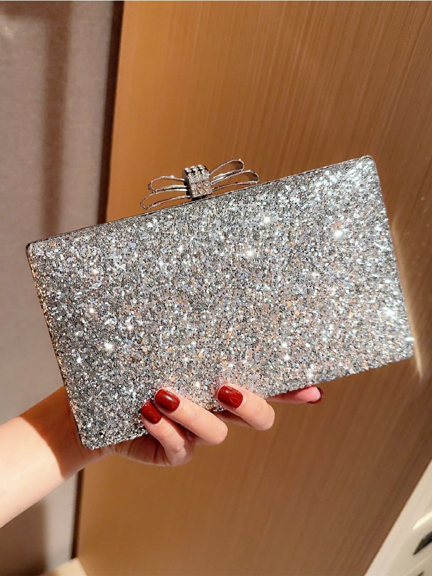 Mini Rhinestone Decor Box Bag