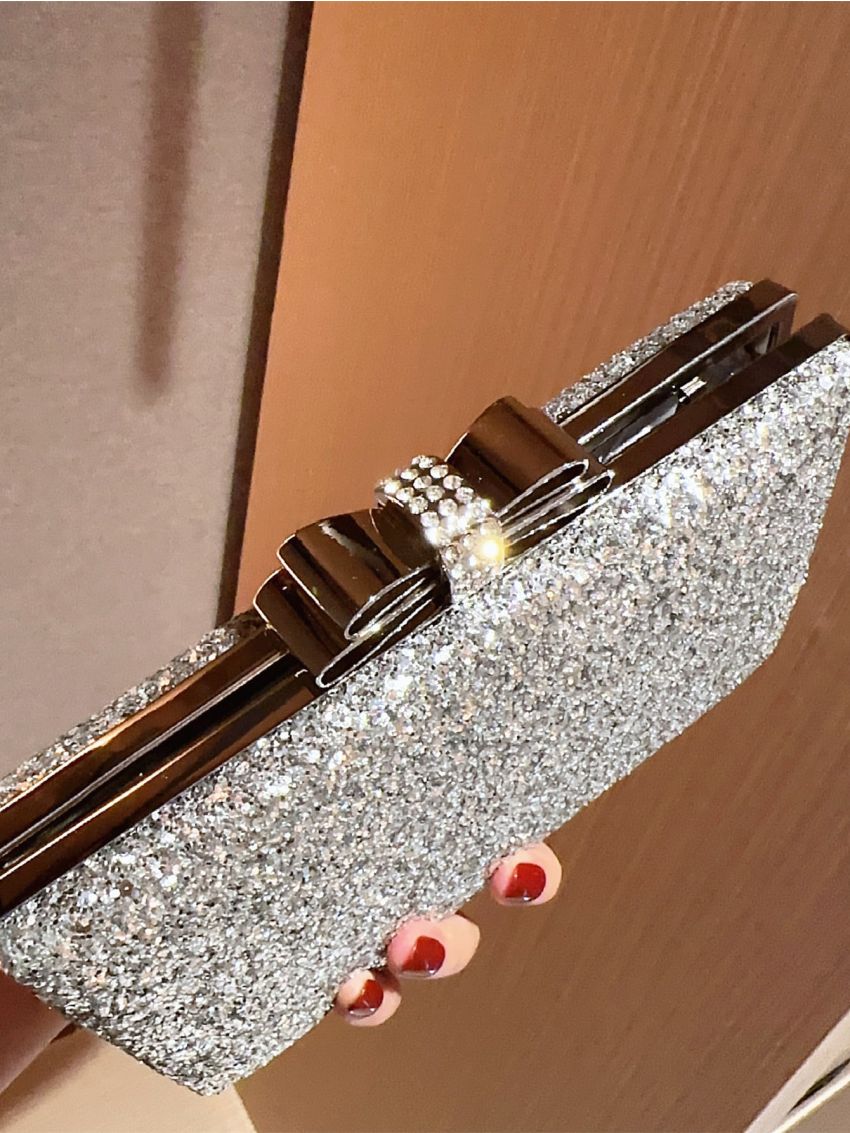 Mini Rhinestone Decor Box Bag