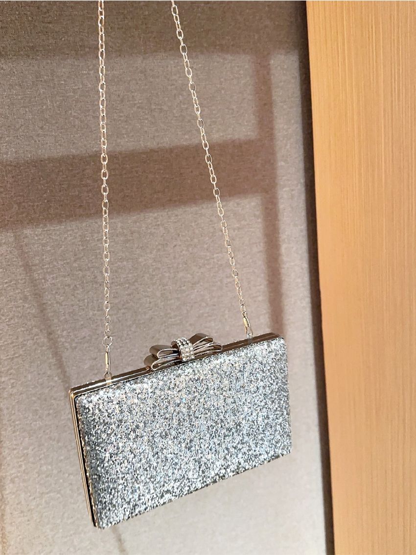 Mini Rhinestone Decor Box Bag
