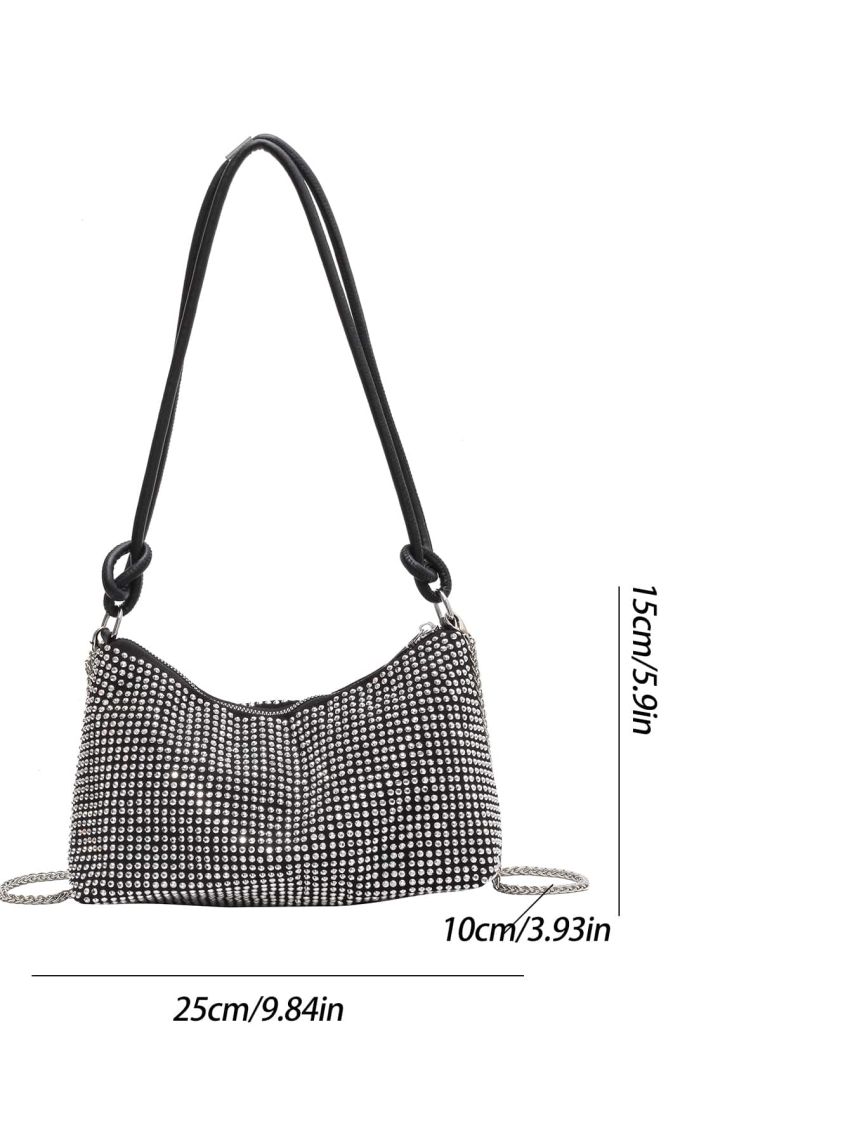 Studded Decor Hobo Bag