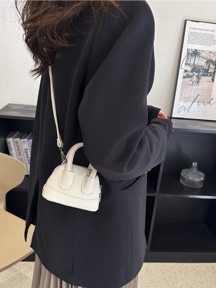 Mini Dome Bag Litchi Embossed PU