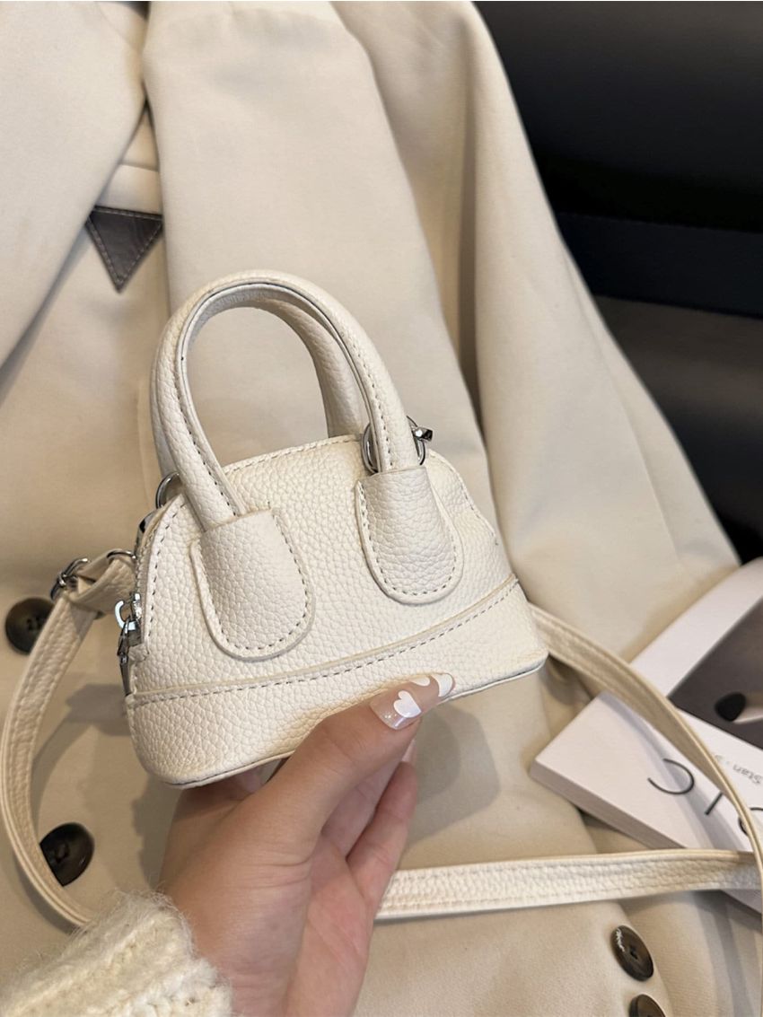 Mini Dome Bag Litchi Embossed PU