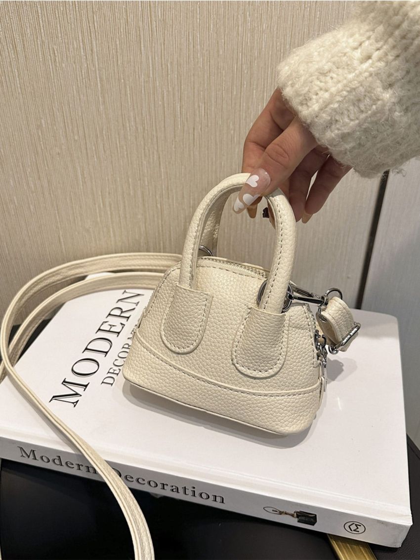 Mini Dome Bag Litchi Embossed PU