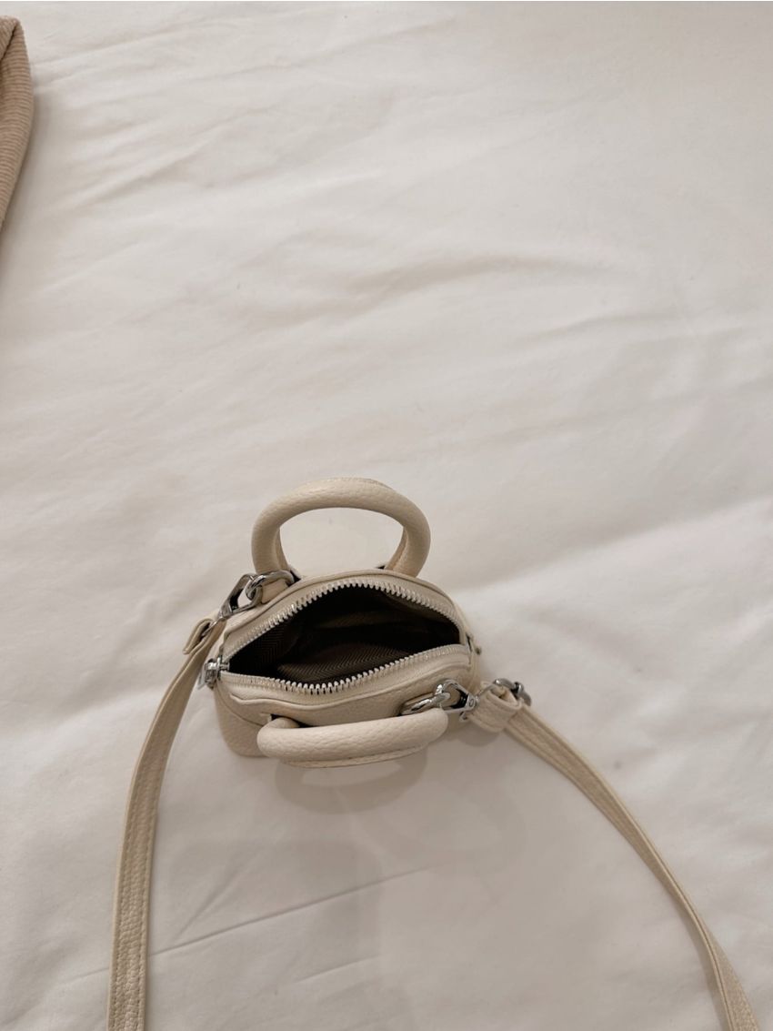 Mini Dome Bag Litchi Embossed PU