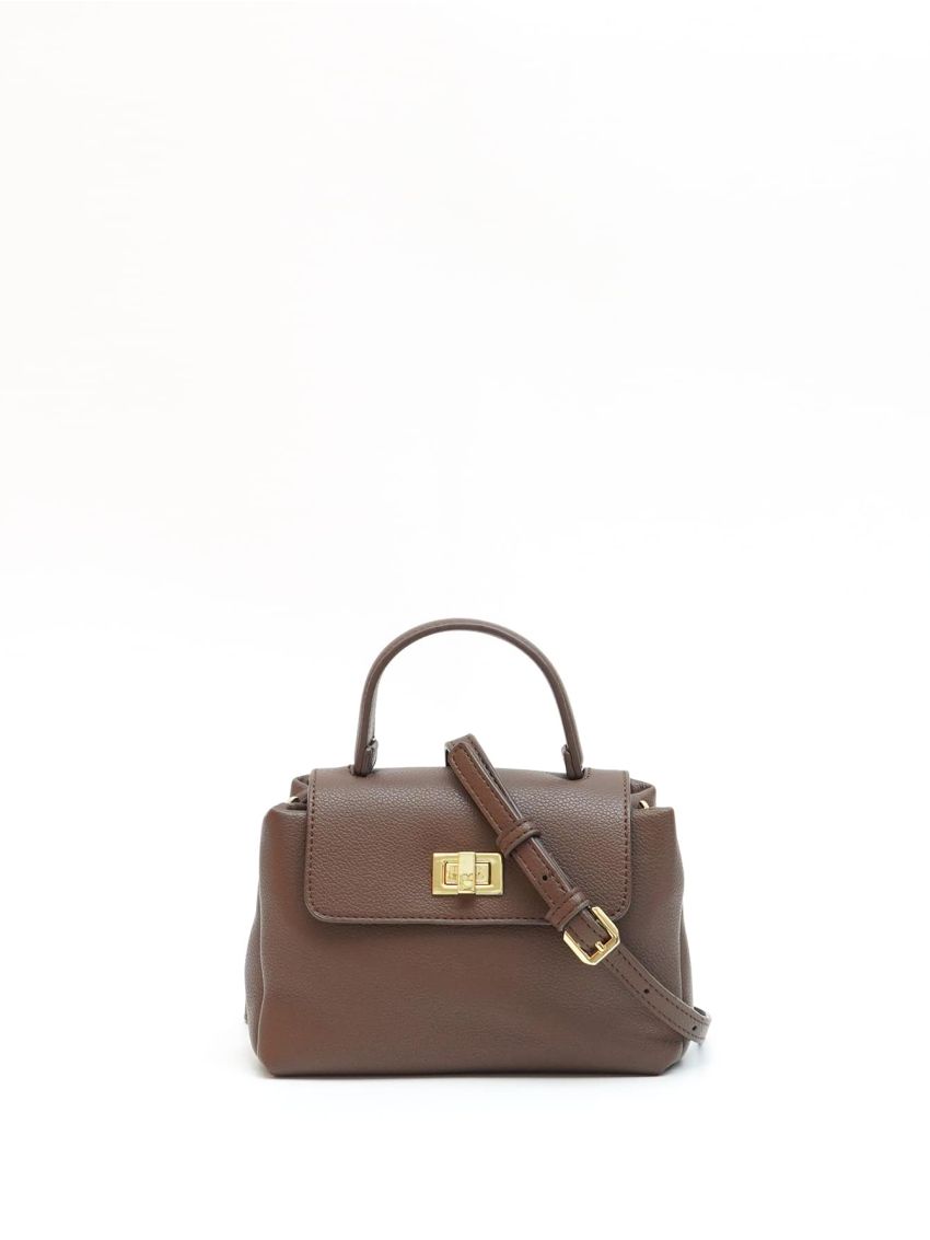 Mini Twist Lock Satchel Bag Flap Square Bag