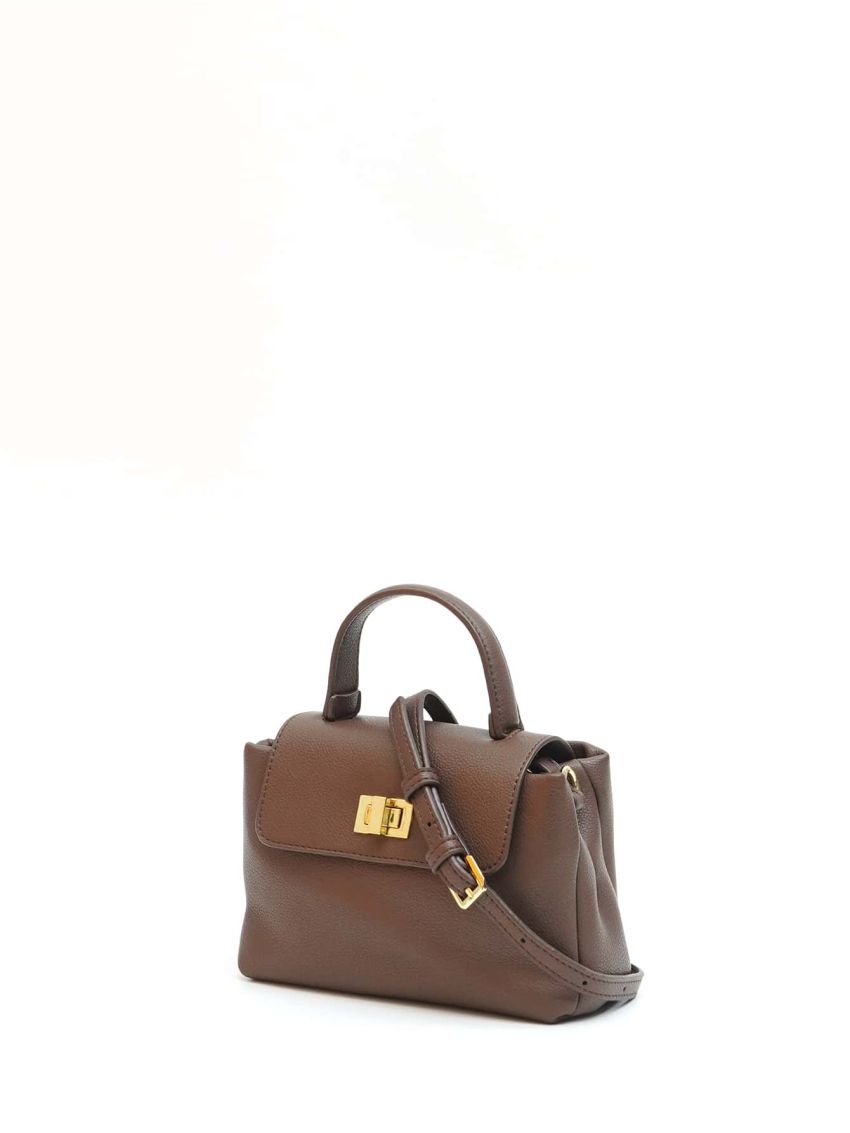 Mini Twist Lock Satchel Bag Flap Square Bag