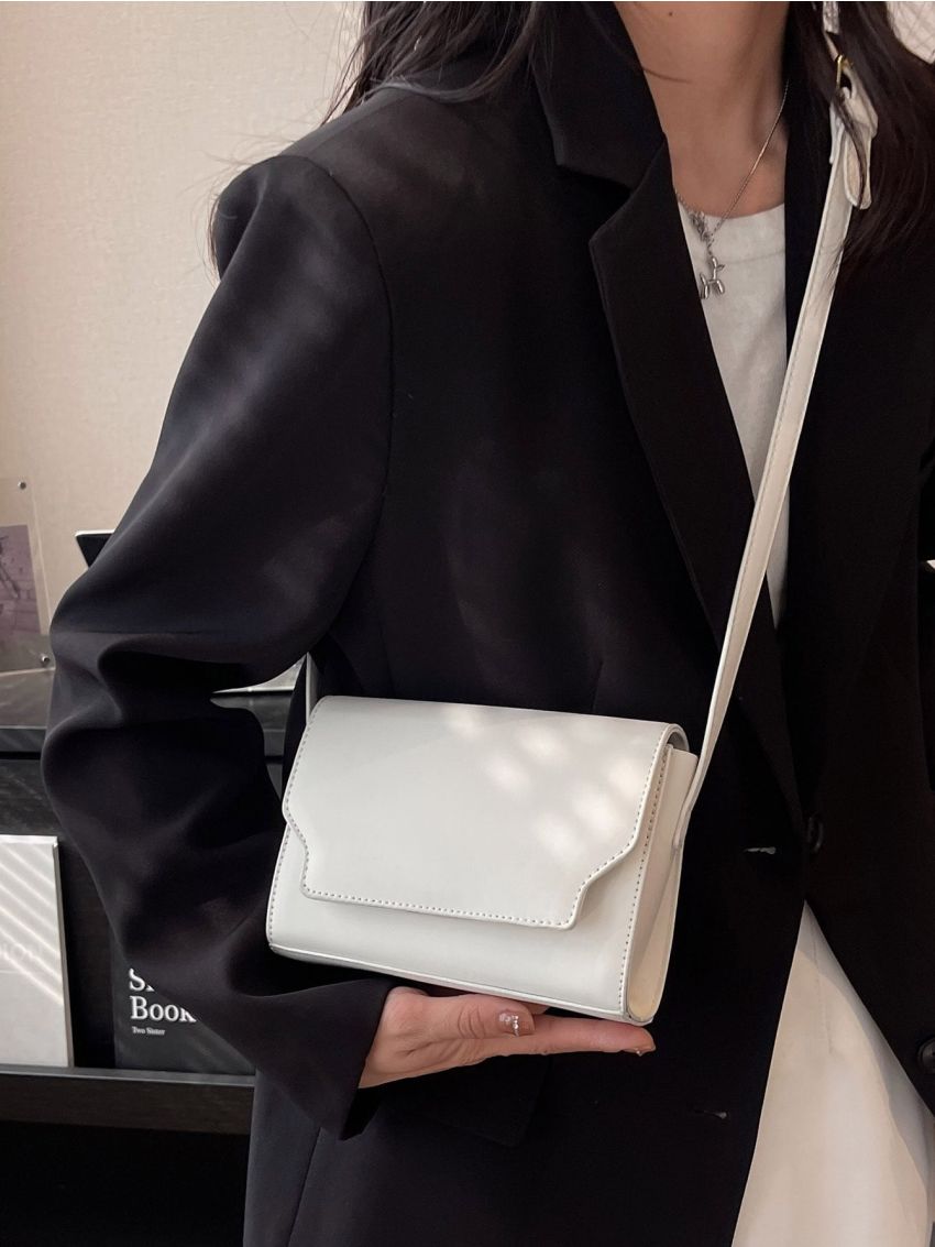Minimalist Square Bag Flap Crossbody Bag