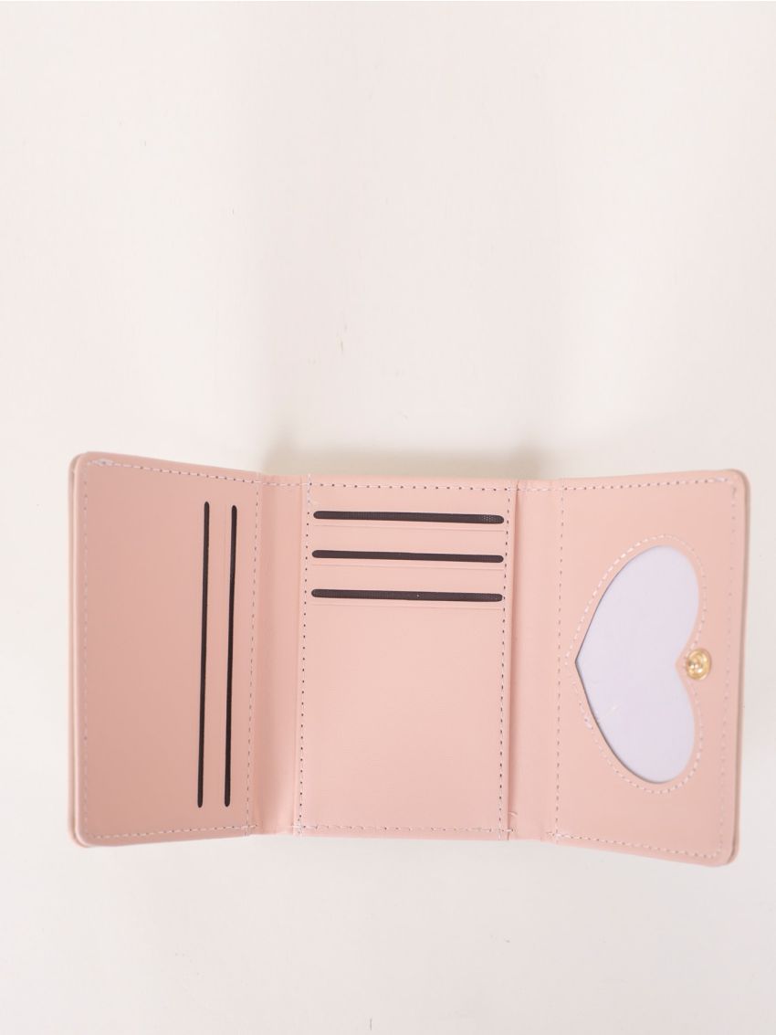 Flower Pattern Cartoon Rabbit Decor Small Wallet For Daily