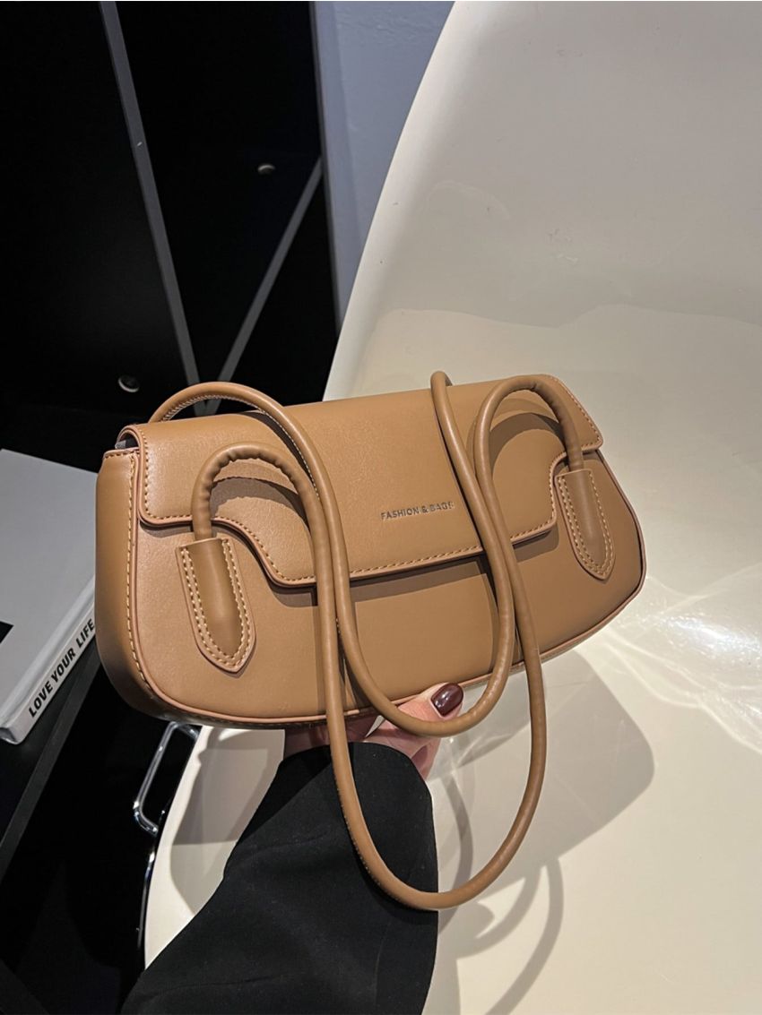 Letter Graphic Shoulder Bag Flap Novelty Bag