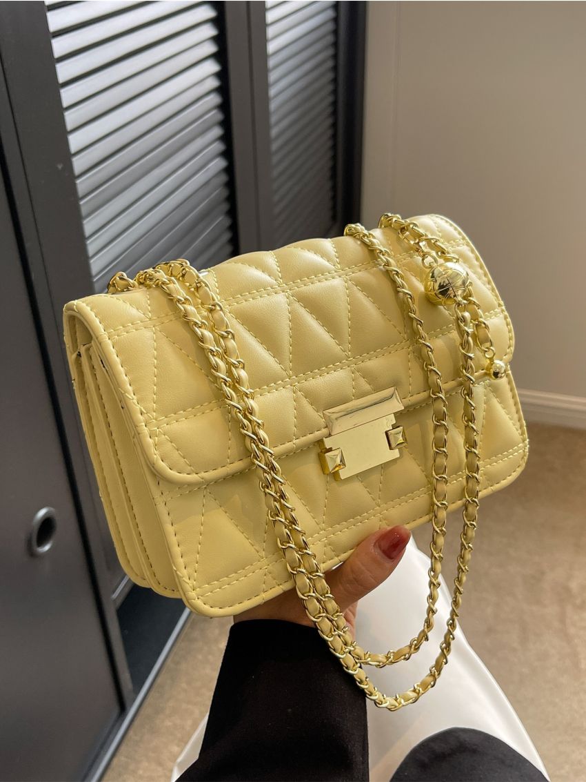 Mini Quilted Shoulder Bag Flap Square Bag