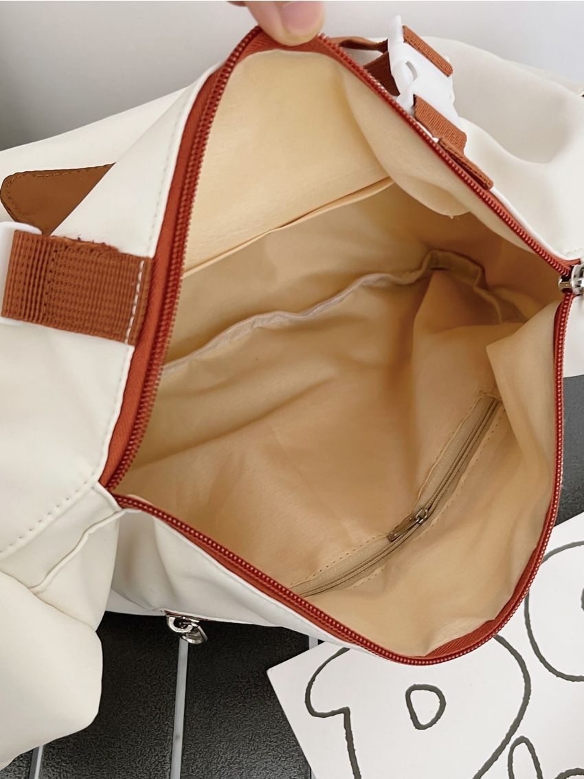 Large Capacity Square Bag Colorblock Unisex For Gym