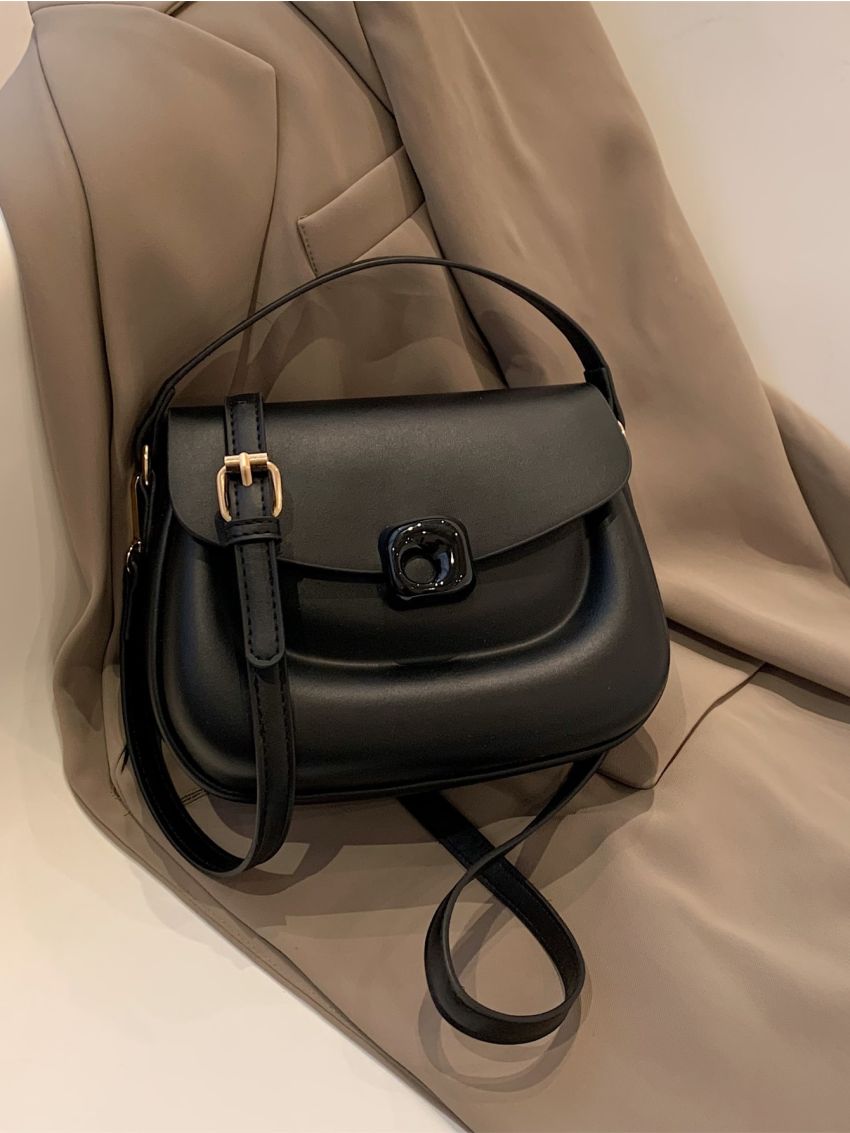 Minimalist Satchel Flap Saddle Bag