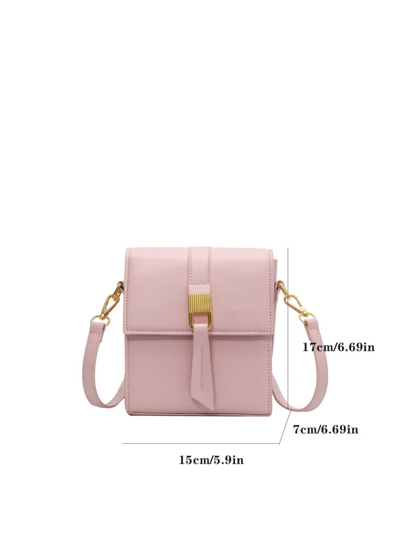 Mini Metal Decor Crossbody Flap Square Bag