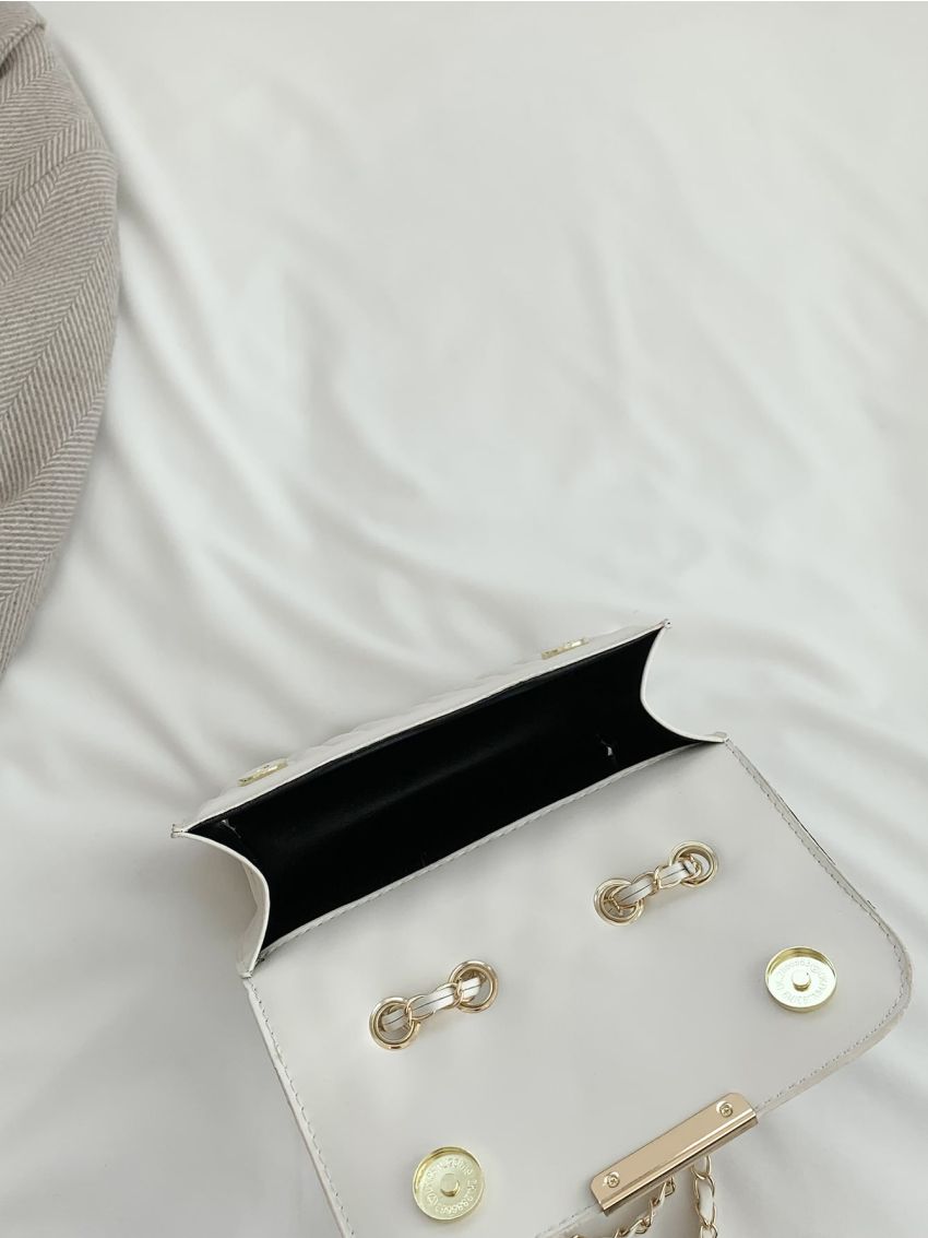 Mini Square Bag Quilted Chain Strap Elegant Style