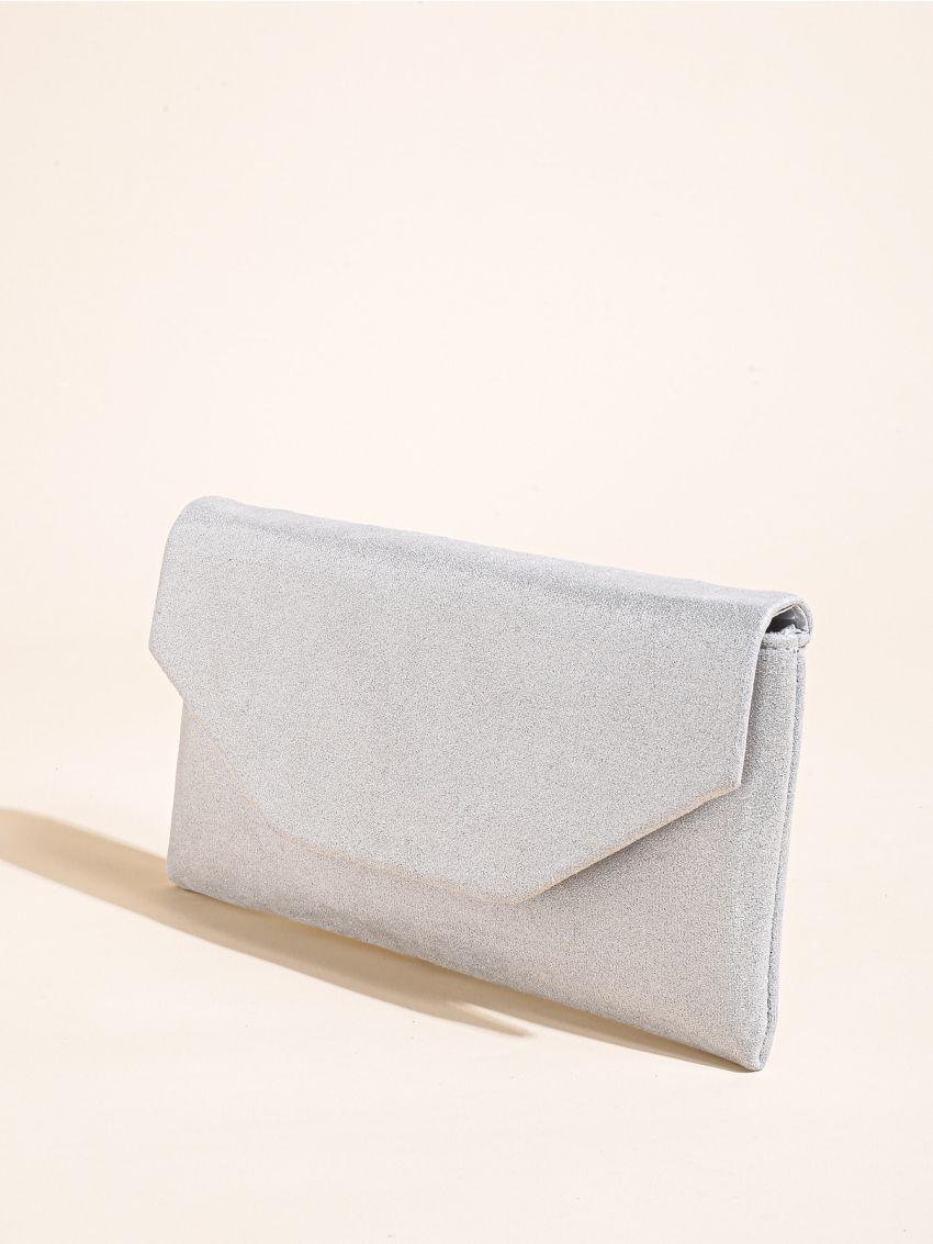Silver Envelope Bag Chain Strap Evening Bag For Party