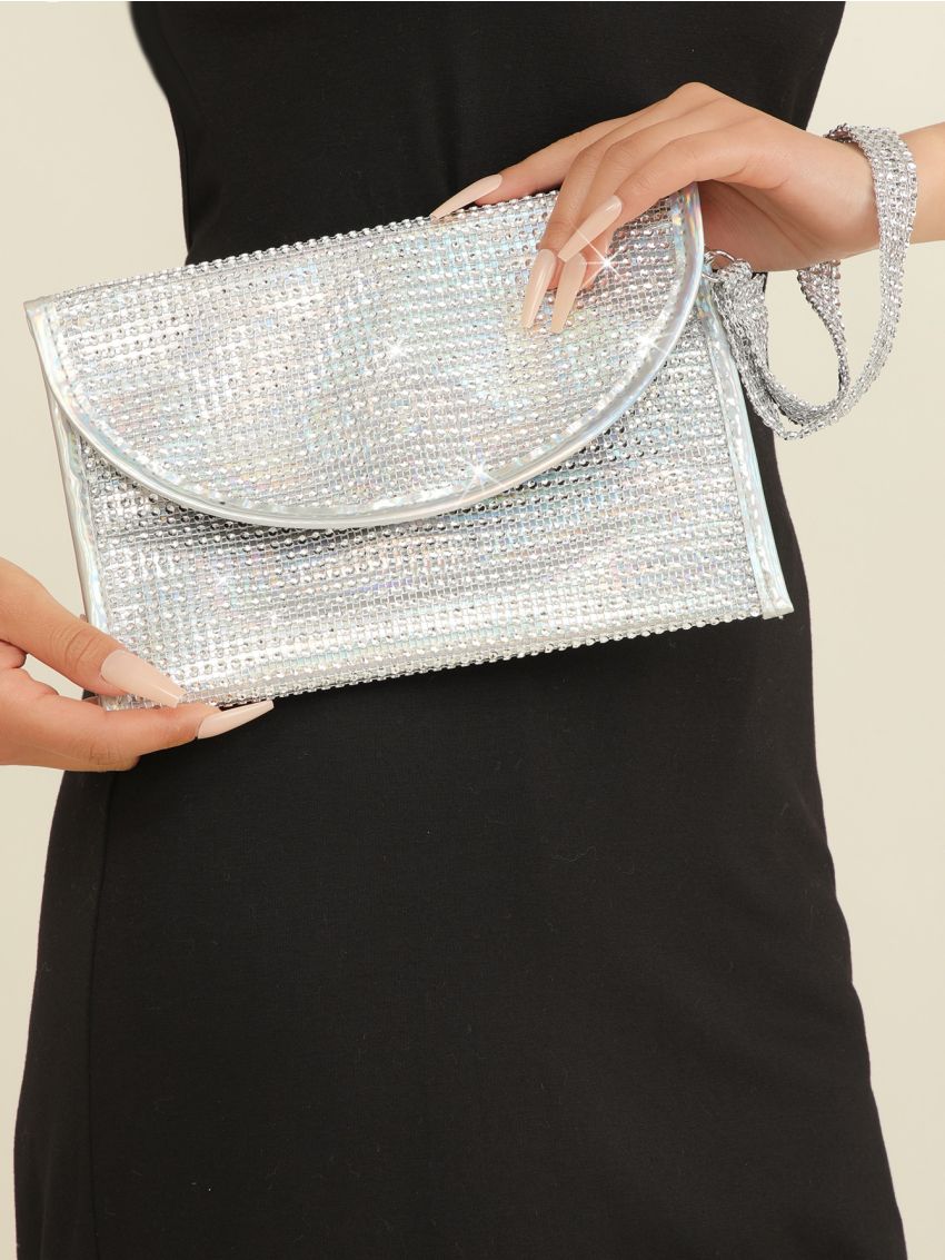Small Envelope Bag Rhinestone Decor