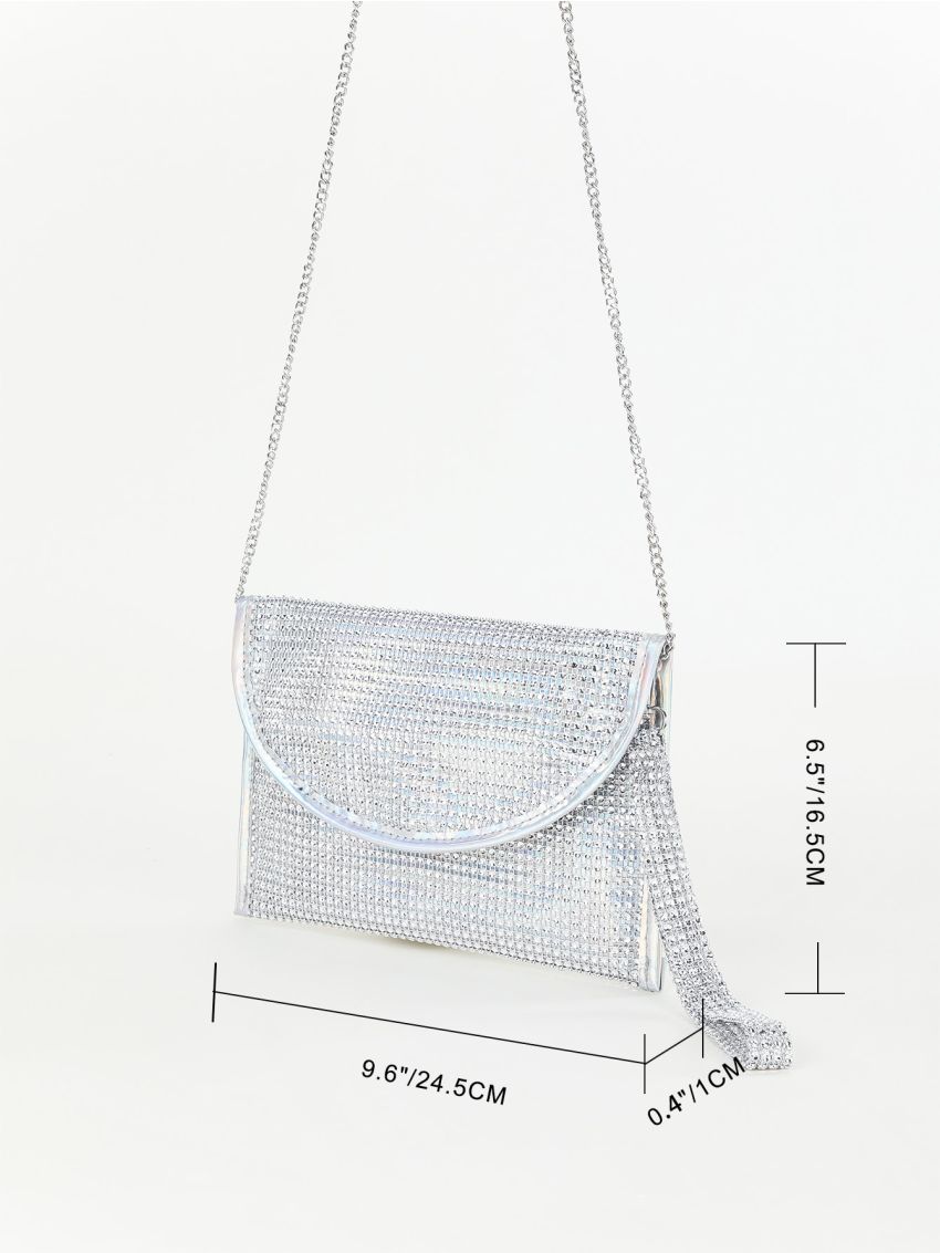 Small Envelope Bag Rhinestone Decor