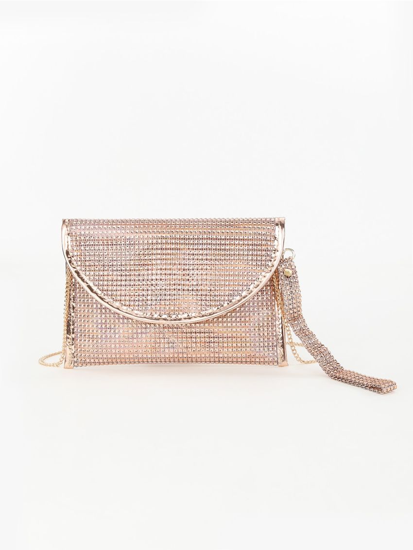 Small Flap Envelope Bag Rhinestone Decor Evening Bag For Party