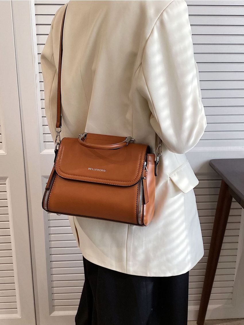 Small Square Bag Fashionable Letter Graphic For PU