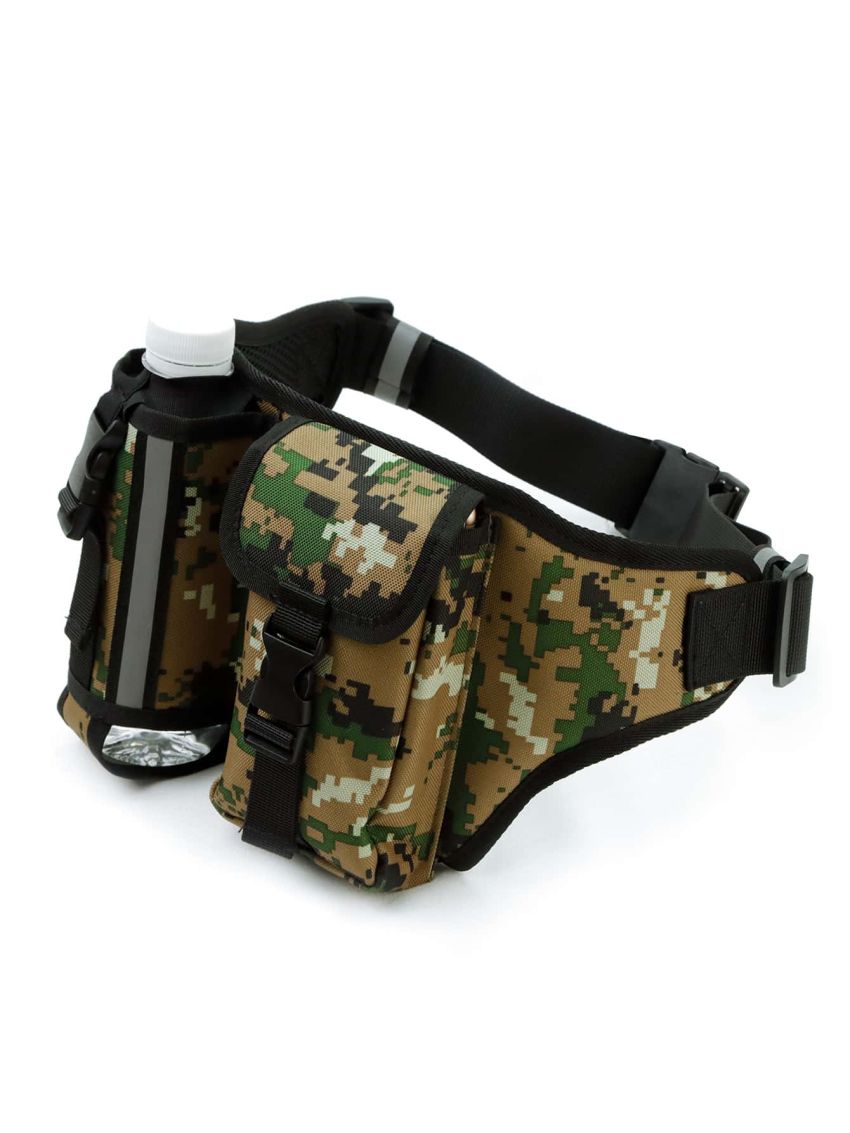 1pc Camo Release Buckle Decor Running Bag