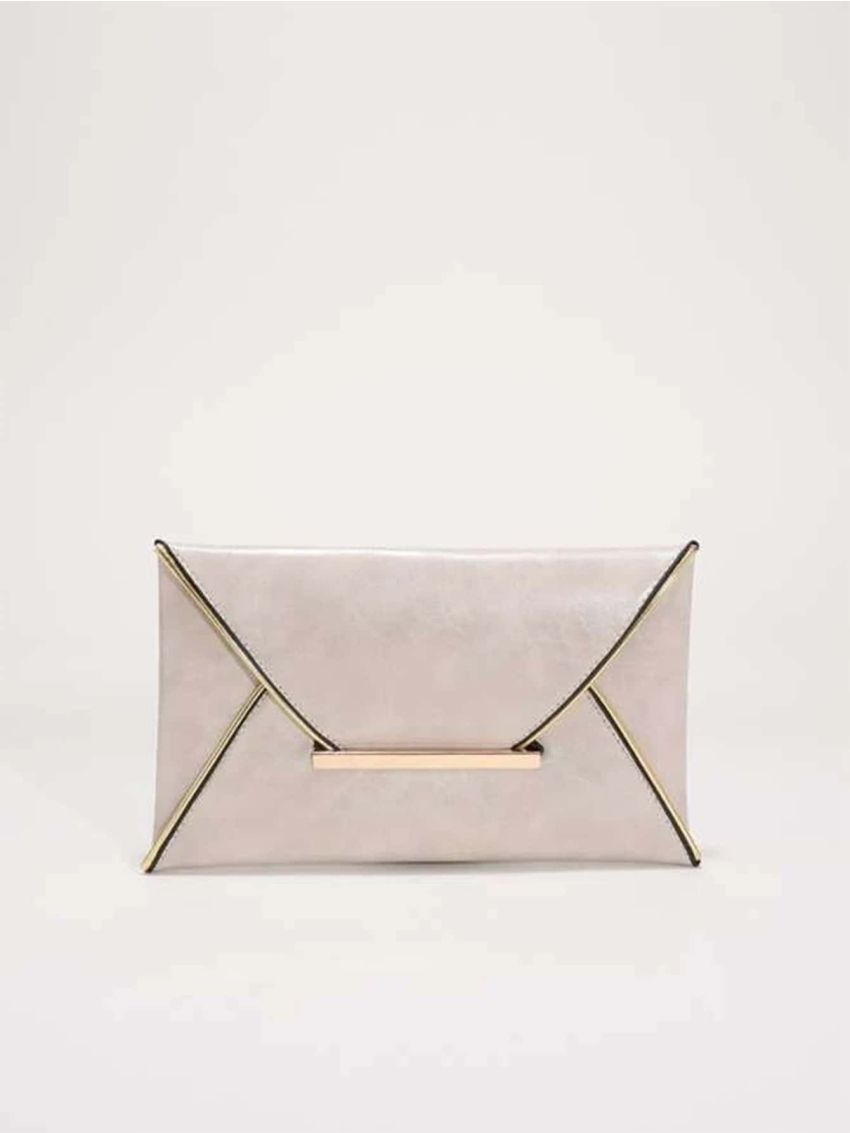 Metal Decor Envelope Bag Contrast Binding