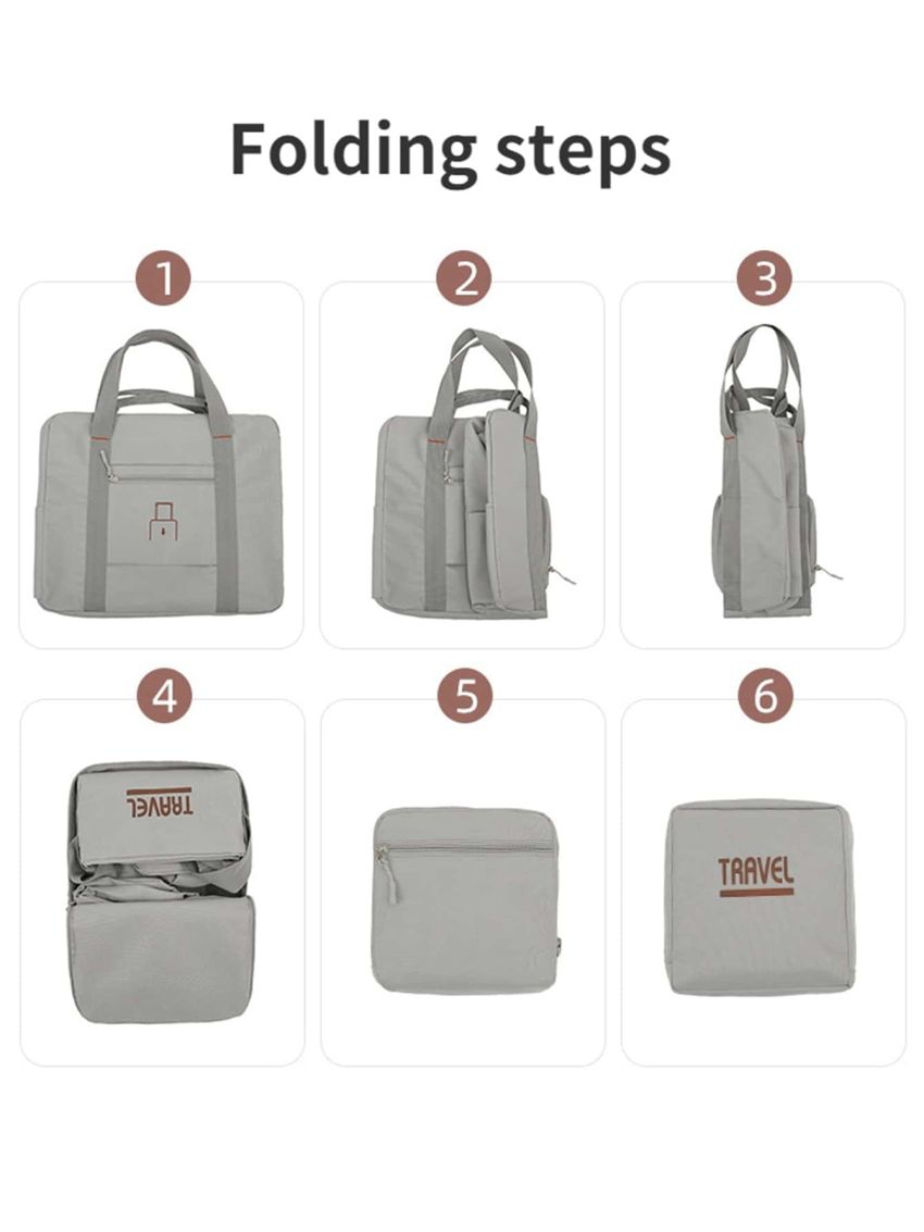 Foldable Travel Bag Unisex Waterproof Oxford Fabric Luggage Storage Suitcase Match Large Capacity