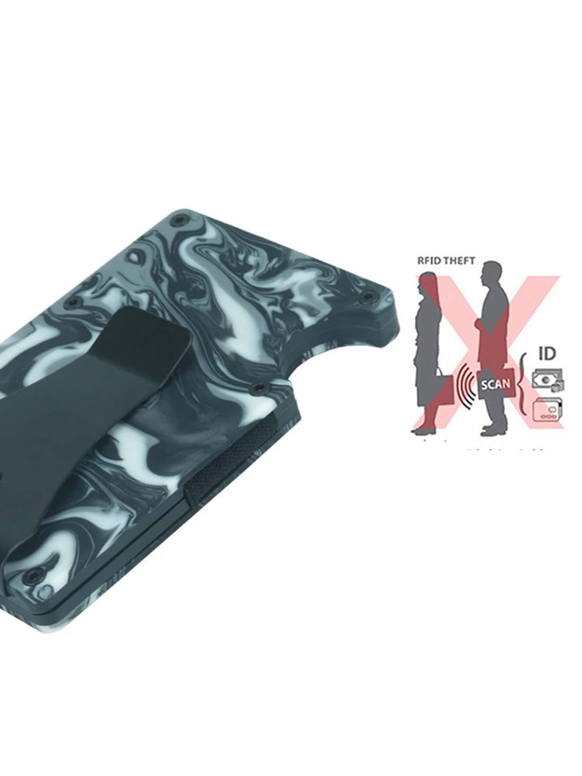 Wallet For Men With Money Clip RFID Blocking Metal Wallet With Money Clip Credit Card Holder