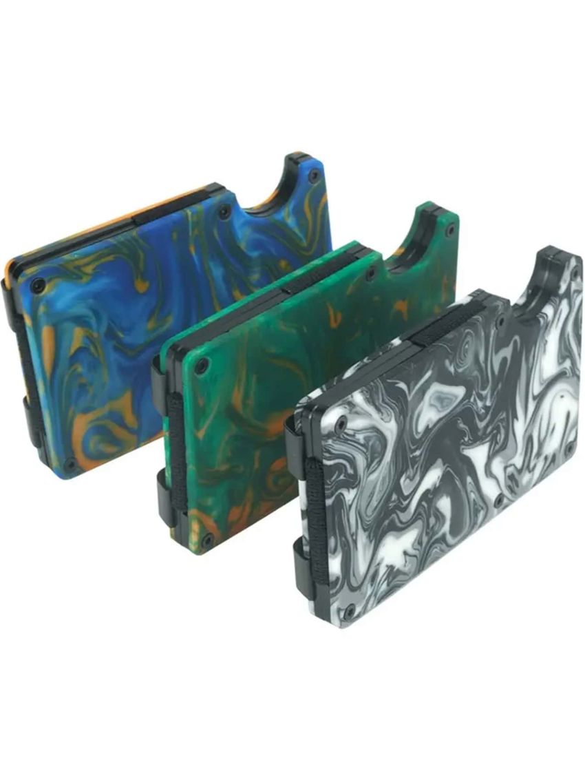 Wallet For Men With Money Clip RFID Blocking Metal Wallet With Money Clip Credit Card Holder