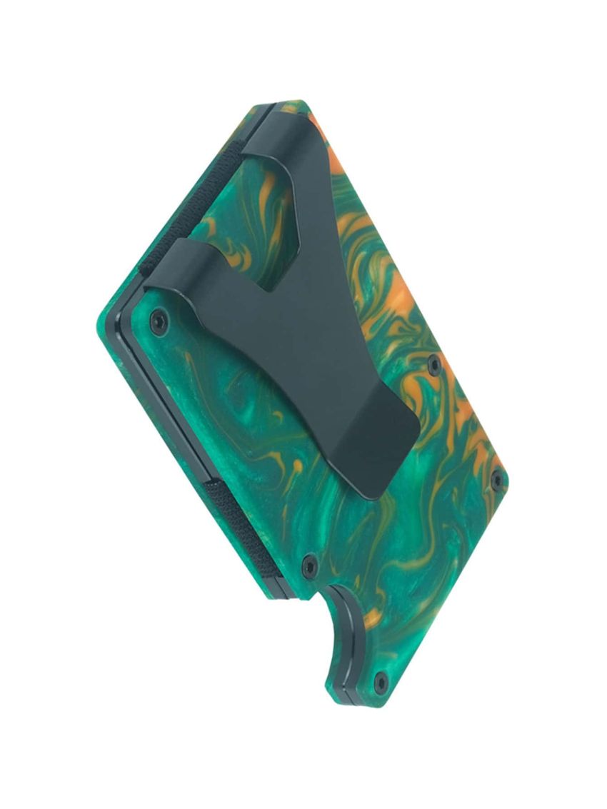 Wallet For Men With Money Clip RFID Blocking Metal Wallet With Money Clip Credit Card Holder