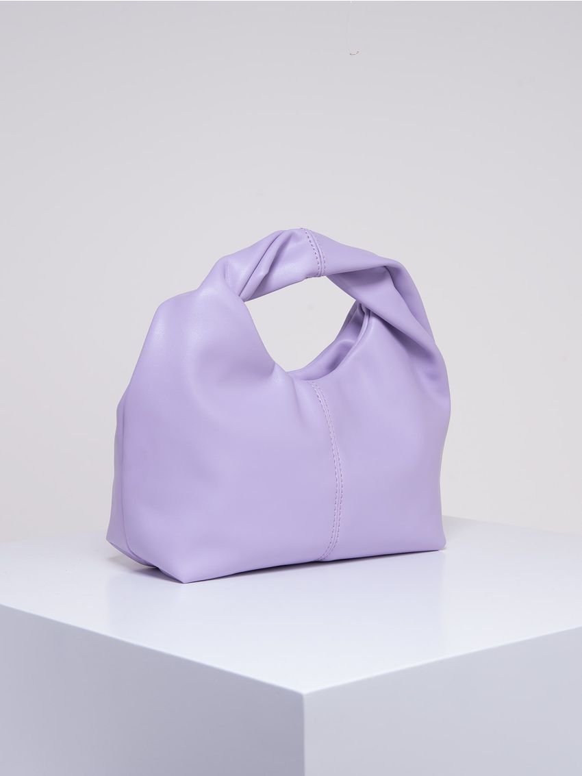 Medium Hobo Bag Purple Fashionable Top Handle For Daily