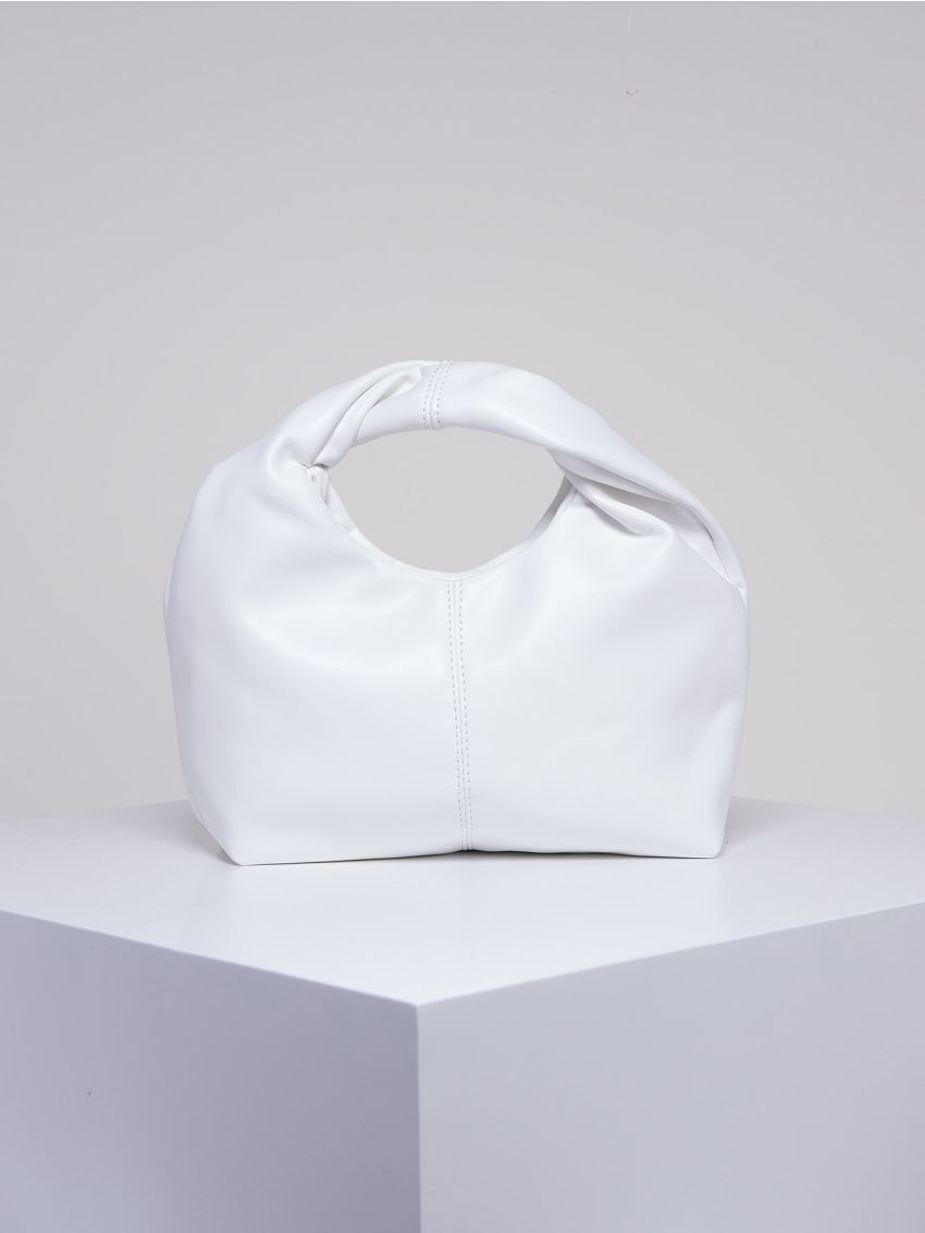 Medium Hobo Bag White Fashionable Top Handle For Daily