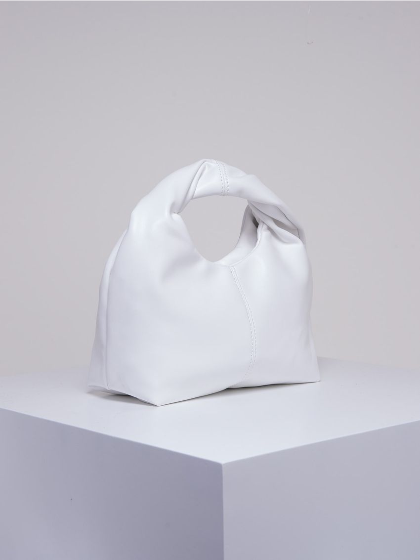 Medium Hobo Bag White Fashionable Top Handle For Daily