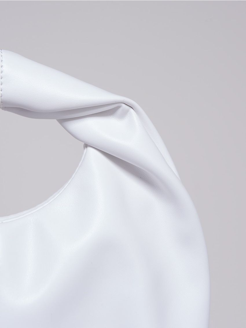 Medium Hobo Bag White Fashionable Top Handle For Daily