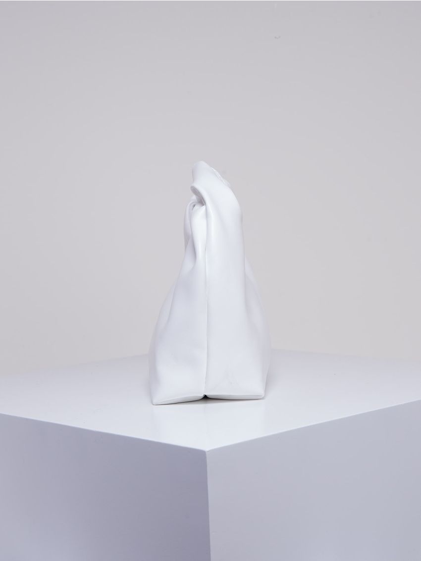 Medium Hobo Bag White Fashionable Top Handle For Daily