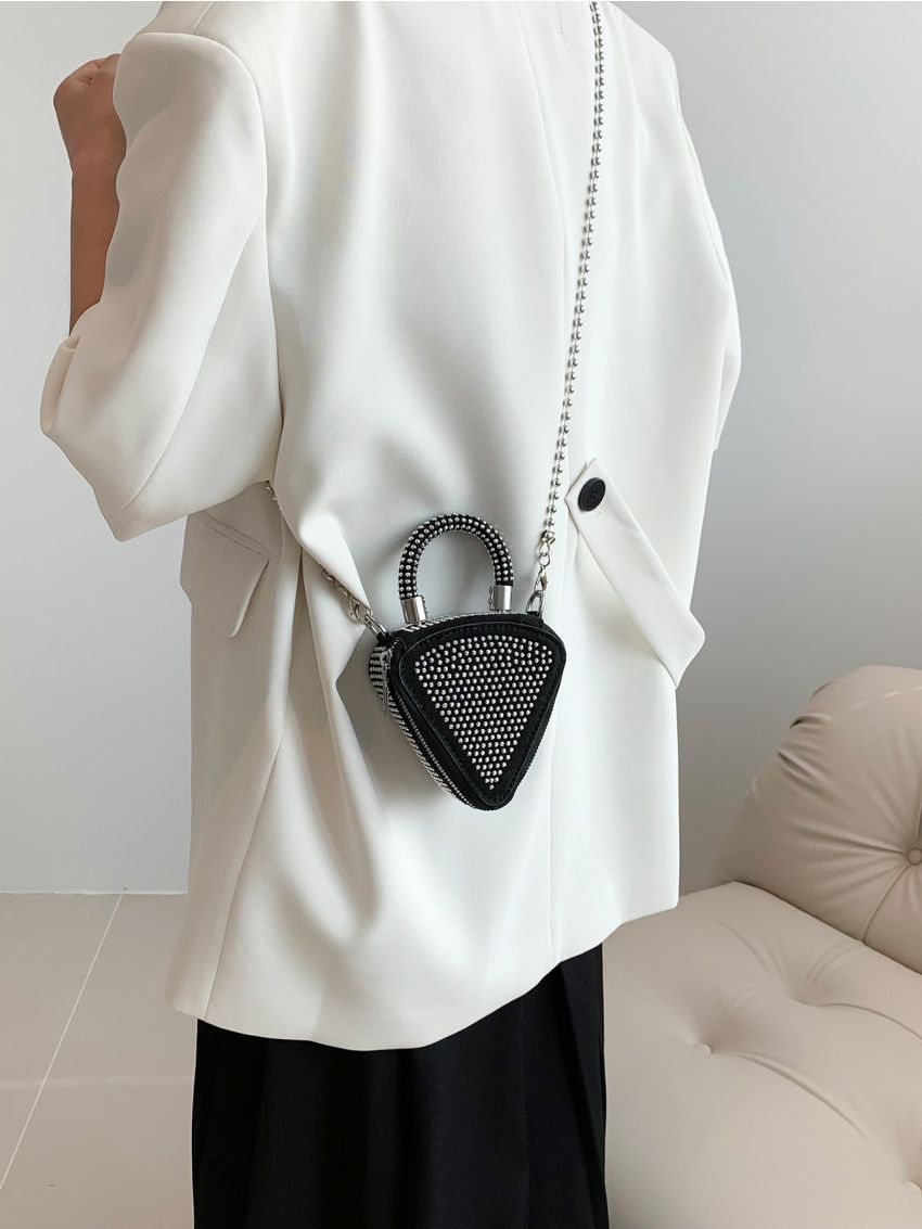 Mini Geometric Shaped Studded Novelty Bag