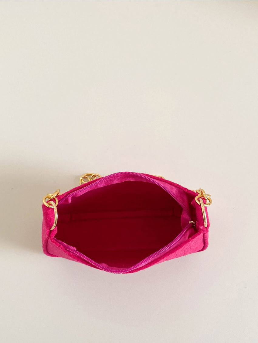 Crocodile Embossed Hobo Bag Felt Bag for Daily