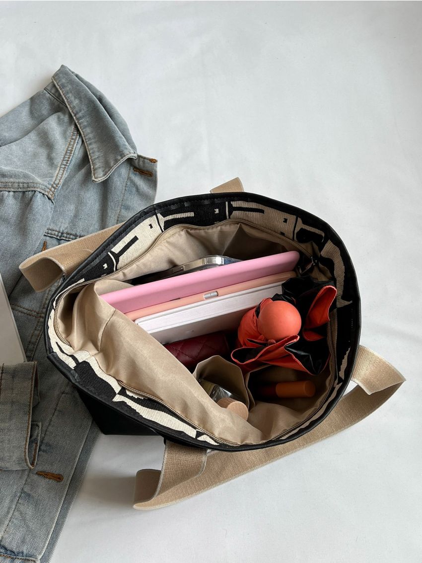 Cartoon Rabbit Pattern Tote Bag Cute Tote Bag