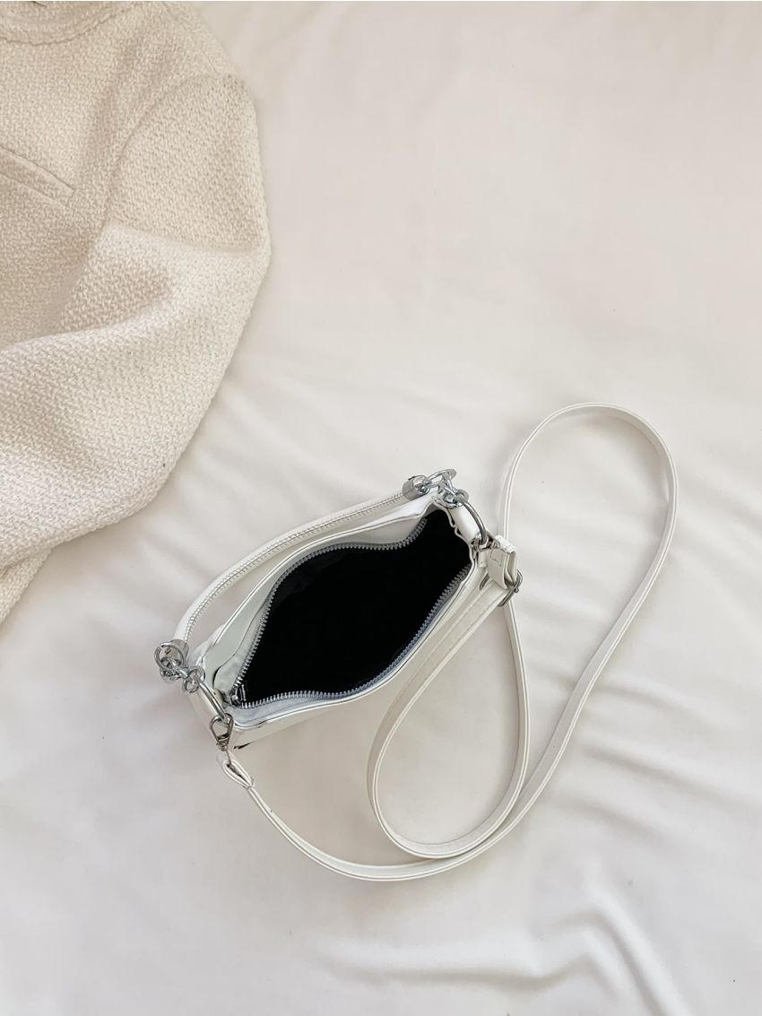 Mini Hobo Bag Letter Graphic PU