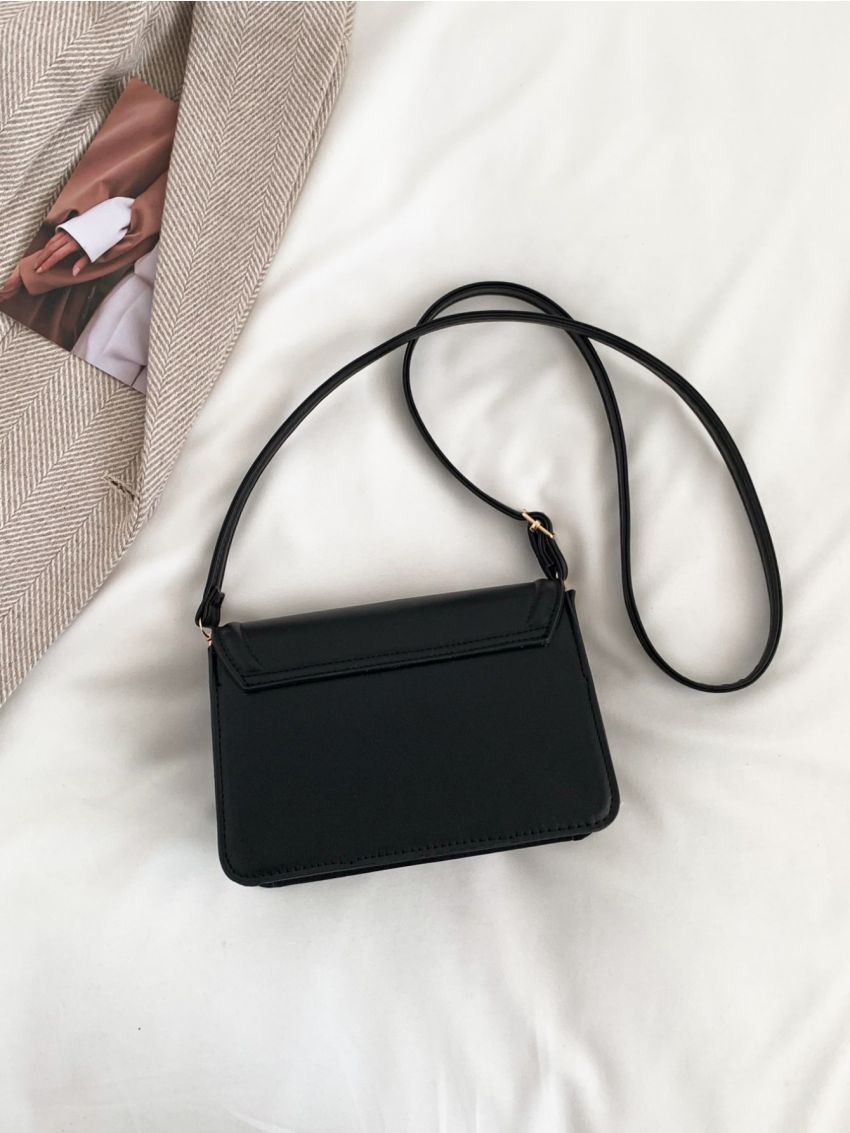 New Simple Magnetic Buckle Small Square Bag One Shoulder Crossbody Bag Retro Simple Mini