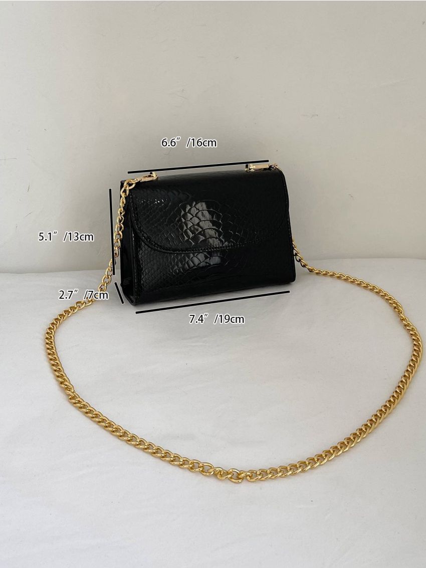 Mini Crocodile Embossed Square Bag for Women