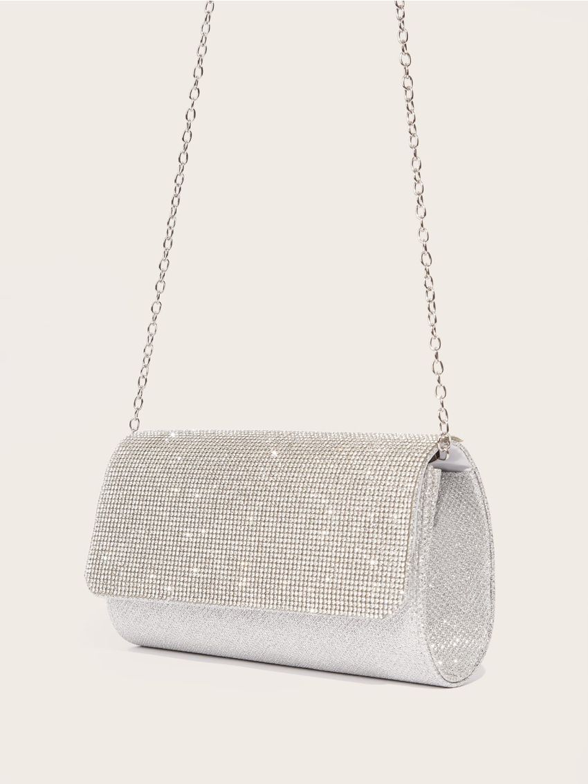 Mini Blingbling Rhinestone Decor Envelope Bag