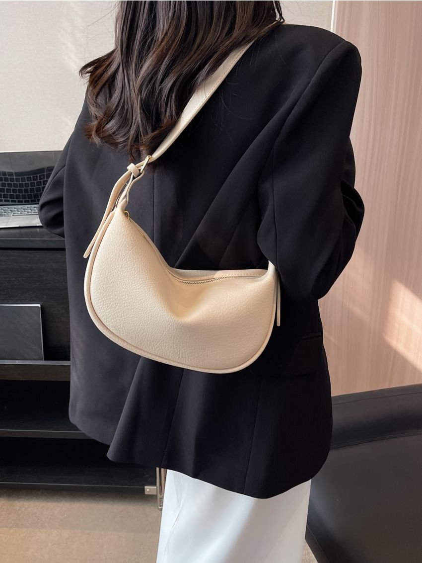 Minimalist Zipper Hobo Bag for Women