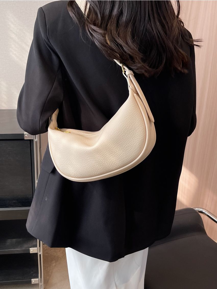 Minimalist Zipper Hobo Bag for Women